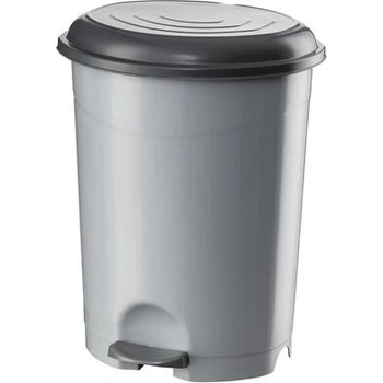 PLANET Кош за отпадъци, с педал, 35 х 33 х 40.6 cm, 22 L, сиво-черен (UP128-245)