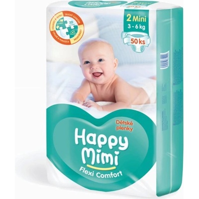 Happy Mimi Flexi Comfort Mini 1 plienky 3-6 kg 50 ks