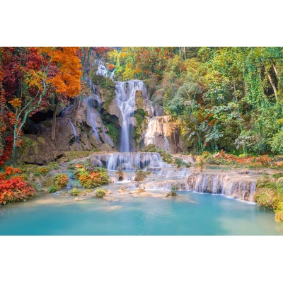 DIMEX ART Флизелинов фототапет водопад в тропическата гора 375 x 250 см