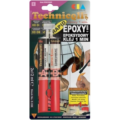 TECHNICQLL Lepidlo epoxidové minutové bezbarvé 2x12 ml