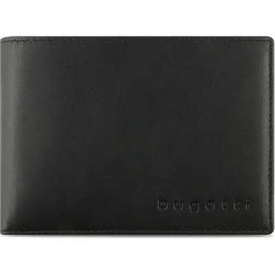 Bugatti Кожен портфейл Bugatti Super Slim With Flap, черен (49 1903 01)