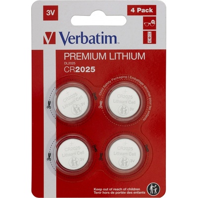 VERBATIM CR2025 4ks 49532