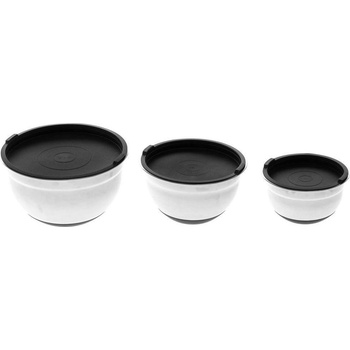 Maku Kitchen Life Комплект от 3 бр стоманени купи с капаци maku