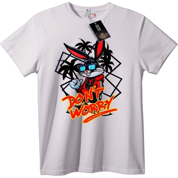NOONEBRAND Тениска Don't Worry Rabbit - M, Black
