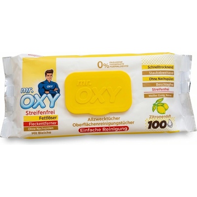 Mr. OXY Lemon Univerzálne vlhčené čistiace utierky 100 ks