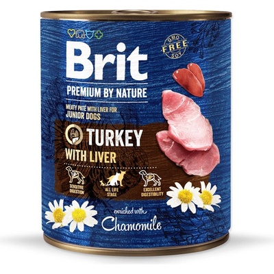 Brit Premium by Nature Dog Turkey With Liver 6 x 800 g