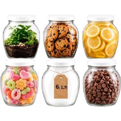 Sklenená fľaša Bimberek 1700 ml 6 ks na zaváranie