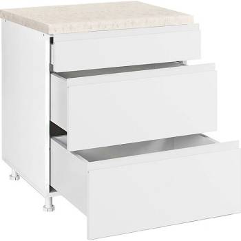 Image 1 of Matis Кухненски шкаф долен с три чекмеджета Aura D80 3F B бял