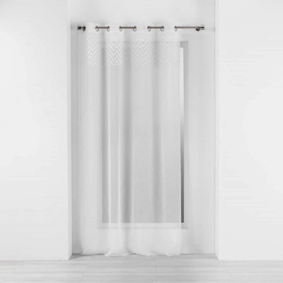 Douceur d'intérieur Záclona do obývacího pokoje s oky ROXIA, 140 x 240 cm, bílá, polyester bílá