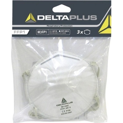 Delta Plus M3FP1 FFP1 Tvarovaný respirátor Biela