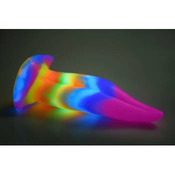 Creature Cocks Unicorn Kiss Unicorn Tongue Glow-In-The-Dark Silicone Dildo Rainbow