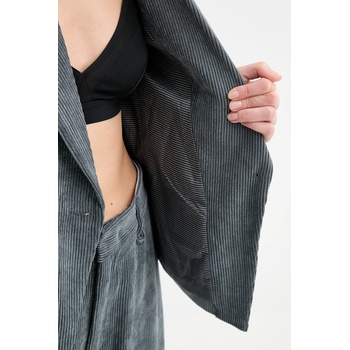 MUNTHE Джинсово сако munthe lawo в сиво с едно копче с изчистен дизайн 253152125310 (253152125310)