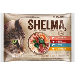 Shelma Cat Консерва месо и риба в сос 4 x 85 г