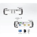 Aten CS-82U-AT 2-Port PS/2-USB KVM Switch, 2x Custom KVM Cable sets, Non-powered