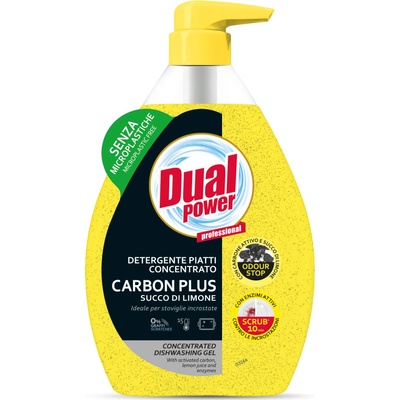 Dual Power Tekutý prostriedok na umývanie riadu Citrón Čerstvý 600 ml