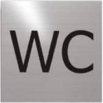 FIMET ТАБЕЛКА ПИКТОГРАМА "wc" 75х75мм ИНОКС (380460)