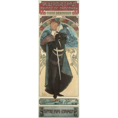 Pohled Alfons Mucha – Hamlet, dlouhý