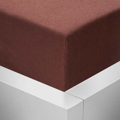 Stanex Jersey napínací Prostěradlo s lycrou čokoládové 140x200