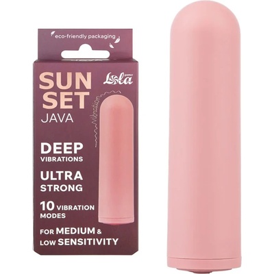 Вибриращ куршум, презареждаем и мощен, 7, 8см. - Java Sunset Pink (9705-02LOLA)