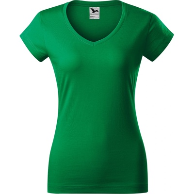 MALFINI Malfini fit v-neck 162 / Дамска тениска с v-образно деколте - средно зелена m (1621614)