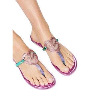 Kurt Geiger London чехли дамски от кожа Kurt Heart T Bar Flat