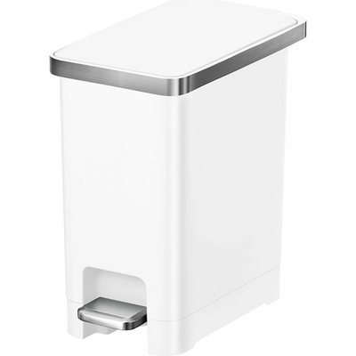 EKO-Europe EKO Кош за отпадъци с педал HANA SLIM - бял - 10 л (EKO 637710 - White)