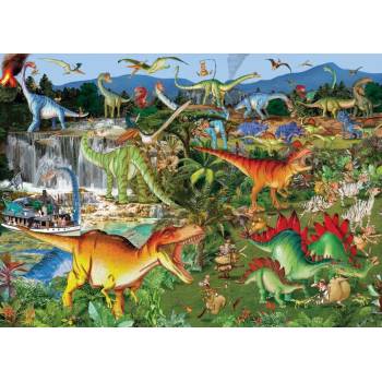 Image 1 of Bluebird Puzzle - Puzzle François Ruyer: Explorers and Dinosaurs - 1 500 piese
