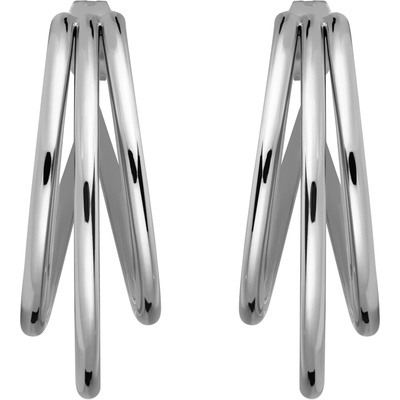 Rosefield náušnice striebornej farby Triple Hoops JETHS-J574