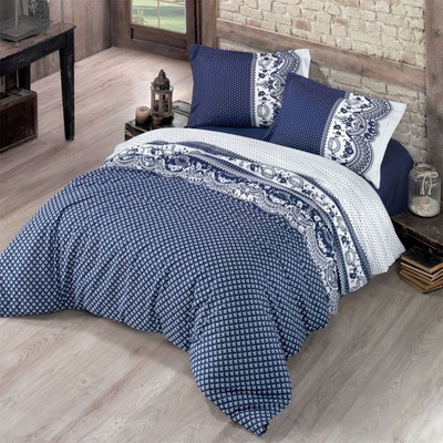 Kvalitex Obliečky DELUX CANZONE modré 70x90 140x200