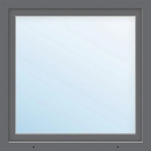ARON Plastové okno jednokrídlové Basic biele/antracit 600 x 550 mm DIN ľavé