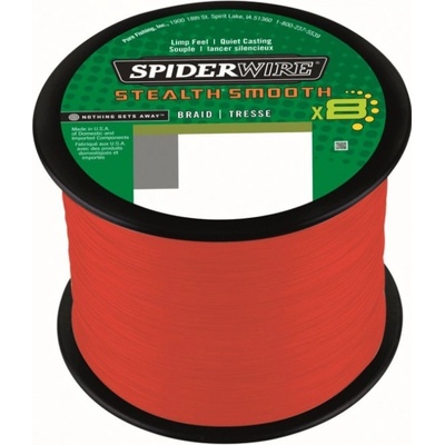 Spiderwire Šnúra Stealth Smooth8 Červená 1m 0,23mm 23,6kg