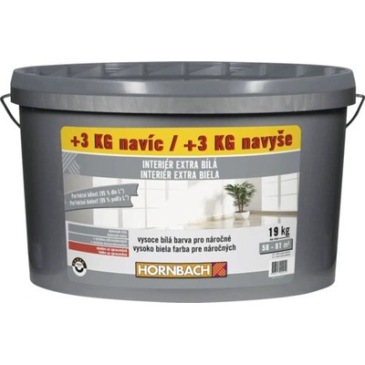 HORNBACH Farba na stenu Interiér Extra 16+3 kg biela