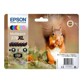 Epson 1LB Multipack 6-farbig 378XL Squirrel Clara Phto HD Ink (C13T37984010)