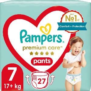 Pampers Premium Care Pants Size 7 еднократни пелени гащички 15+ kg 27 бр