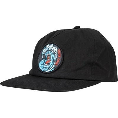 SANTA CRUZ Screaming Wave Snapback Cap Black