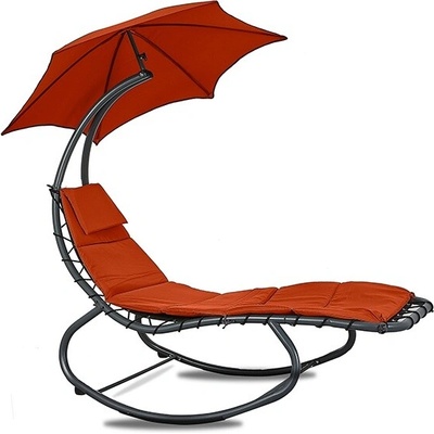 Linder Exclusiv Záhradné lehátko so slnečníkom MC4356 Red