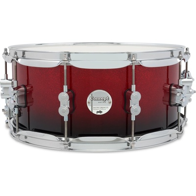 PDP 14" x 6,5" Concept Maple Red to Black Fade Lacquer