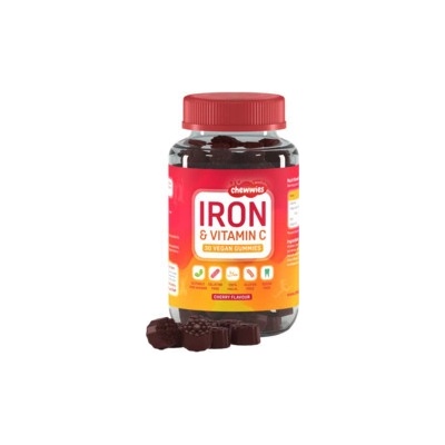 Life Extension Chewwies Iron & Vitamin C Čerešňa 30 ks gummies