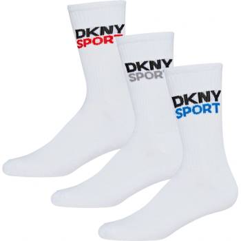 DKNY Мъжки чорапи DKNY 3 pack Mens Sport Socks Dogwood - White