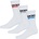 DKNY Мъжки чорапи DKNY 3 pack Mens Sport Socks Dogwood - White