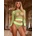 SuperLove Yolo Long Sleeve Fishnet Set 3534 Green L-XXL