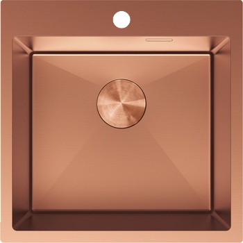 Mexen Solix кухненска мивка от неръждаема стомана с 1 камера 500 x 500 mm, мед - 6407501000-65 (6407501000-65)