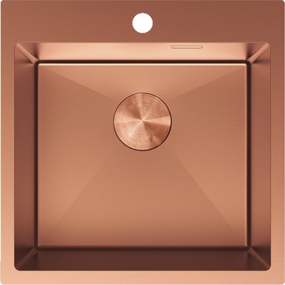 Mexen Solix кухненска мивка от неръждаема стомана с 1 камера 500 x 500 mm, мед - 6407501000-65 (6407501000-65)