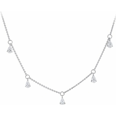 Eppi Náhrdelník zo zlata s pear lab-grown diamantmi N49883