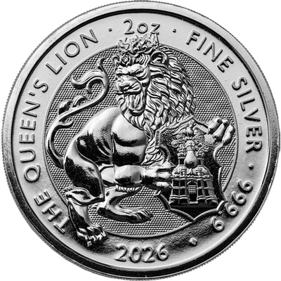 The Royal Tudor Beasts Strieborná minca The Queen's Lion 2026 2 oz