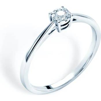 Image 1 of SAVICKI Модерен годежен пръстен: бяло злато. диаманти