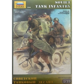 ZVEZDA Model Kit figurky 3544 Soviet Tank Infantry WWII 1:35