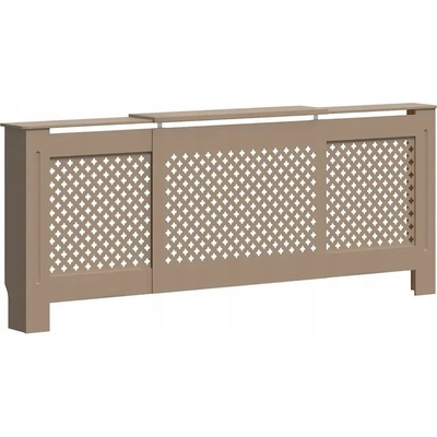 Kryt na radiátor MDF deska 205 x 82 cm hnědý