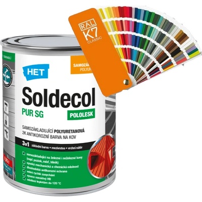 Het Soldecol PUR SG 0,85L tónovaný 0,75L + 0,1L tužidlo, Odstín: RAL 6005