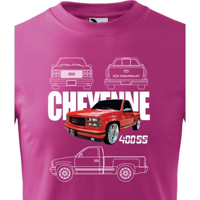 Dětské tričko Chevrolet Cheyenne 400 SS Purpurová Canvas tričko Bezvatriko.cz 2309